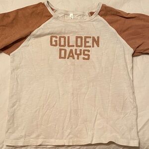 Rylee + Cru Cream and Brown 'Golden Days' Tee